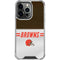 NFL Cleveland Browns White Striped iPhone 16 Pro Clear Case